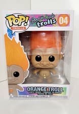 Image of FUNKO Pop! ORANGE TROLL #04 TROLLS Good Luck Trolls Collectible Vinyl Figure