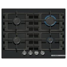 Image of Bosch PNP6B6K40 Series 4 60cm 4 Burner Gas on Glass Gas Hob - Black NEW