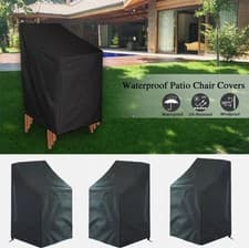 Image of Waterproof Garden Stackable Chair Covers Outdoor Stacking Chair Cover Heavy Duty