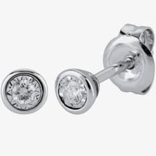 Image of 9ct White Gold 0.06ct Diamond Stud Earrings TH0123486