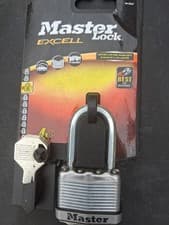 Image of Master Lock Excell Heavy Duty Padlock Boron Carbide 4 Keys, SEALED, NEVER USED