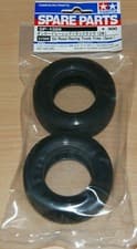 Image of Tamiya 51589 On Road Racing Truck Tires/Tyres (2 Pcs.) (MAN Hahn/Buggyra/TT01)