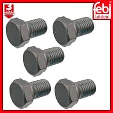 Image of Oil Drain Plug x 5 Febi 48893 For BMW 2 3 5 6 7 8 Series 11131273093 11137535106