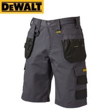 Image of Dewalt Work Shorts Cheverley Workwear Holster Pocket Grey/Black Shorts DWC72
