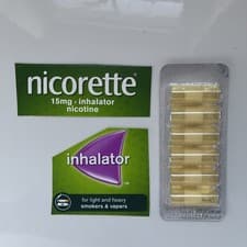 Image of Nicorette Inhalator 15mg 6 Cartridges - NO BOX OR MOUTHPIECE - Expiry 04/27