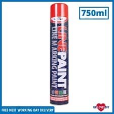 Image of Survey Line Marker Marking Spray Line Paint Red Permanent 750ml