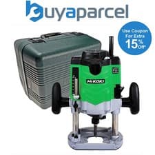 Image of HiKOKI 110v M12VEL 1/2in 65mm Plunge Router Variable Speed 1570W Cased HIKM12VEL