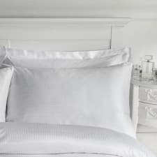 Image of Catherine Lansfield Platinum Satin Stripe 300 TC Pillow Cases, Pair