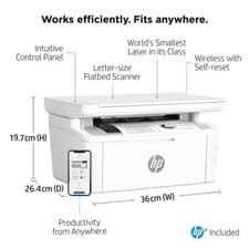 Image of HP LaserJet M140we A4 Wireless All-in-One Compact Mono Laser Printer, Warranty