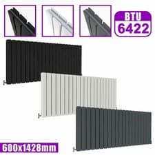 Image of Horizontal Vertical Designer Radiator Flat Panel Oval Column Central Heating