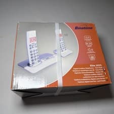 Image of Binatone Elite 2025 Twin Cordless Phone Set Digital Answer Machine White New