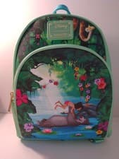 Image of Loungefly Disney Jungle Book Bare Necessities Scene Mini Backpack Bag Purse New