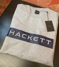 Image of Hackett Sport Essential Sweatshirt - UK XL - RRP £110 - Grey/ Navy