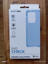 Image of Tech 21 Case for Samsung S20 Ultra Evo Check Light Blue