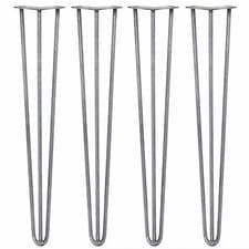 Image of MOF Hairpin Legs set of 4,High quality finish 14",16",28" heights 3 prong 