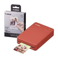 Image of Canon Selphy QX20 Instant Photo Printer Terracotta Red and 20 Shot Pack (6754C00