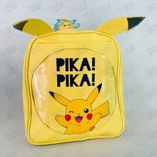 Image of Pokemon Backpack School Bag Pikachu Yellow bag Medium Kids Pika Ears Pokmon