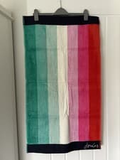 Image of Joules Indienne Stripe Cotton Velour Hand Towel New With Tags