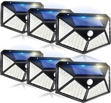 Image of Solar Power PIR Motion Sensor Wall Lights 100 LED Outdoor Garden Security Lamp