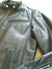 Image of LOVEY MENS SCHOTT LARGE CAFE RACER  LEATHER JACKET   WITH TAGS ref 1369
