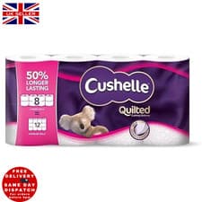 Image of Cushelle Quilted Toilet Rolls 3-Ply 32 Rolls 236 Sheets | Soft & Strong