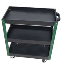 Image of 3 Tier Heavy Duty Garage Tool Storage Trolley Workshop Tray Wheel Cart Shelf UK