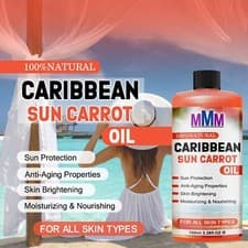 Image of 100% Natural Caribbean Sun Carrot Oil – Vitamin-Rich Skin Care for Radiant Glow