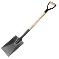Image of Heavy Duty Digging Spade Shovel Steel Hardwood Handle Treaded Square Head 1100mm