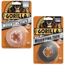 Image of Gorilla Double Sided Tape Heavy Duty Mounting Permanent Bonds Anything In or Out