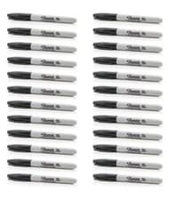 Image of Black Sharpie Fine Point Tip Permanent Marker Pens 24
