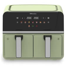 Image of EMtronics 9 Litre Double Basket Air Fryer Large Digital Dual - Sage Green