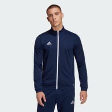 Image of adidas Track Jacket Mens Entrada 22 Football Navy Blue Tracksuit Top