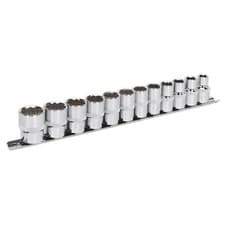 Image of Sealey WallDrive Socket Set 12 Piece 1/2" Square Drive 12pt Metric Socket Set