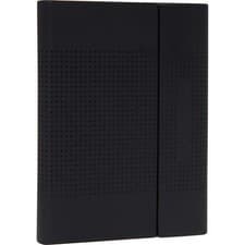 Image of HUGO BOSS NOTE PAD A6 SPOT BLACK TEXTURED LEATHER NOTEPAD PU LEATHER RRP £35