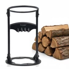 Image of Heavy Duty Steel Log Splitter Kindling Cutter Manual Firewood Splitting Stand