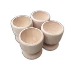 Image of Wooden Egg Cups, Set of 4, make 100% of Natural Wood