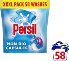 Image of Persil Non Bio 3 in 1 Washing Capsules 58 Wash Laundry Pods for Sensitive Skin