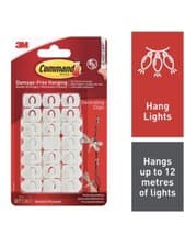 Image of 3M Command Hooks Clips with Strips White Decorating Damage Free Hanging White