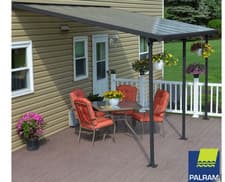 Image of Palram Canopia Feria 3 Veranda Patio Cover in Grey, 3 x 4.25m