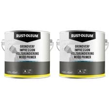 Image of 2x Rust-Oleum Grey Wood Primer 750ml
