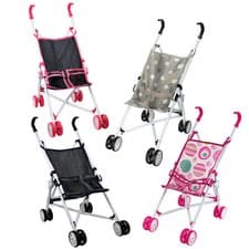 Image of Baby Doll Foldable Pink / Blue Stroller Buggy Jogger Dolls Pram Accessories Toy
