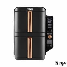 Image of Ninja Double Stack XL 9.5L Air Fryer SL400UKCP In Black/Copper - Brand New