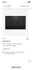 Image of Miele KM 7575 FR 80cm Induction Hob (RRP £2,399. Boxed & unopened)