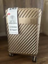 Image of IT Luggage Gold Metalik Streamline Cabin Suitcase Gold Sold Out!! 