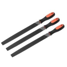 Image of 3pcs 10" 250mm Flat File Second Cut Grade Engineers Metal Hand Mill Files