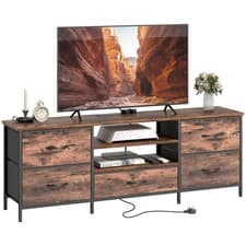 Image of HOMCOM TV Unit with Charging Station, TV Stand for TVs up to 65 Inch