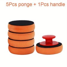 Image of Car Microfiber polishing pads with Handle wax Applicator foam Sponge Buffer