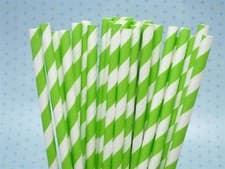 Image of 25/50/75/100 RETRO PAPER DRINKING STRAWS VINTAGE STRIPE PARTY WEDDING BIRTHDAY