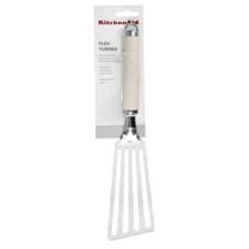 Image of KitchenAid Stainless Steel Flex Turner, Almond Cream, 32.5 cm, Carded