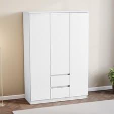 Image of Gloss Doors and Drawers Wardrobe Cupboard Storage Organizer Bedroom Furniture